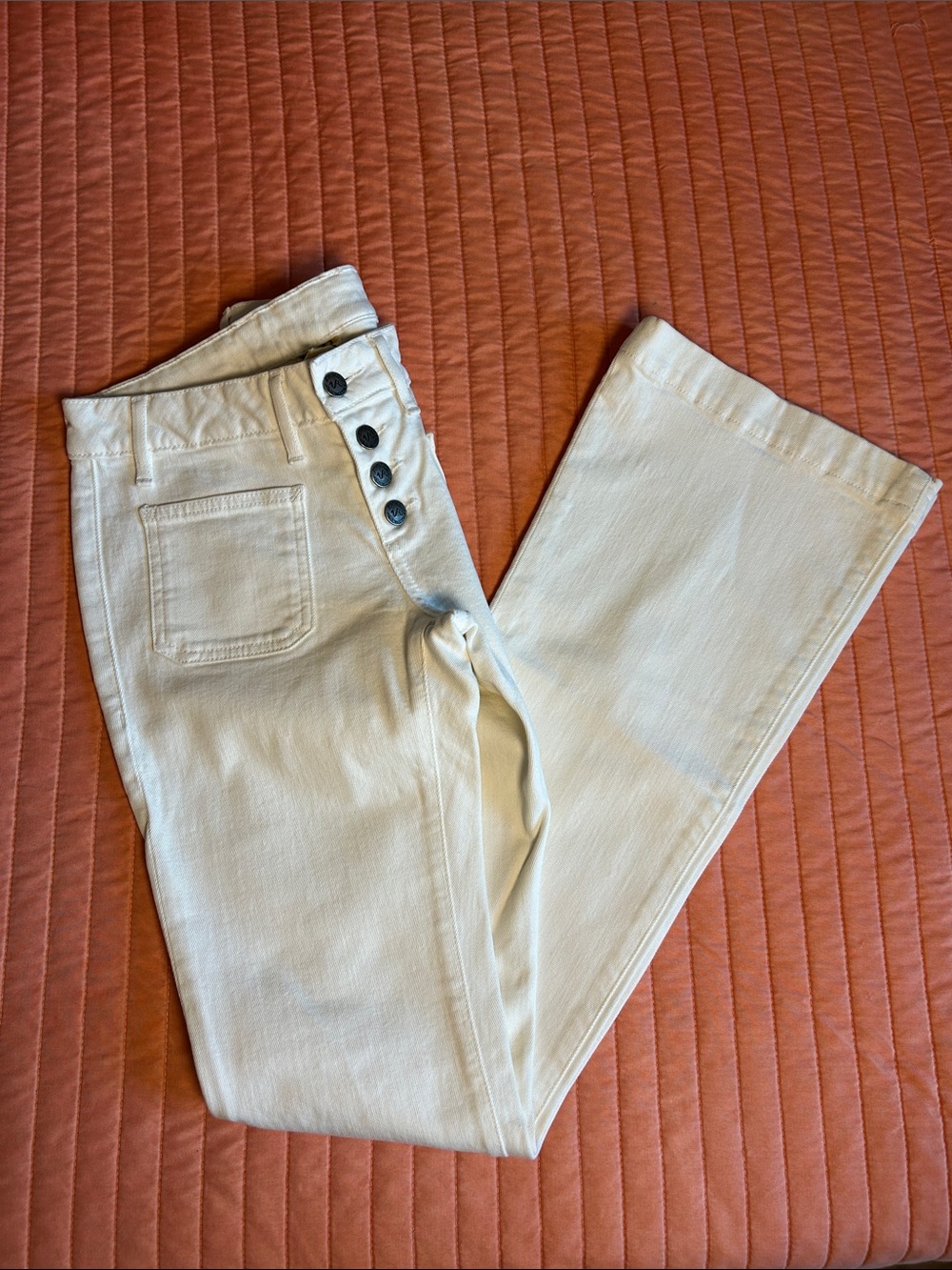 Y2K Vintage Revolution Sample Jeans Ropa Siete Leguas white hipster boot sz 26 - Picture 15 of 16